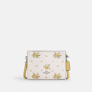 Coach Cream and Yellow Floral Crossbody Bag